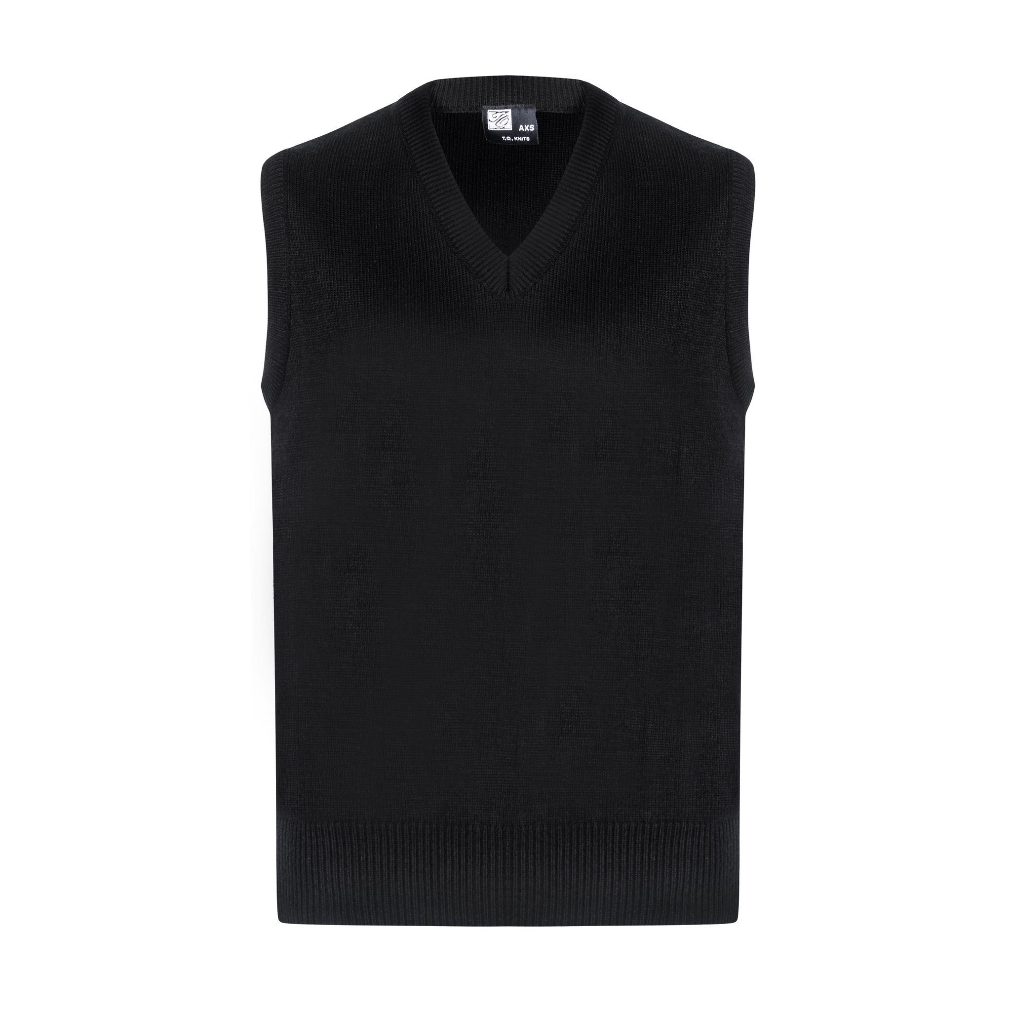 Black Sleeveless Military V-Neck Vest