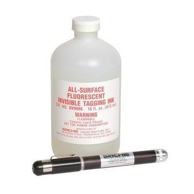 Sirchie - All-Surface Fluorescent Invisible Tagging Ink Combo