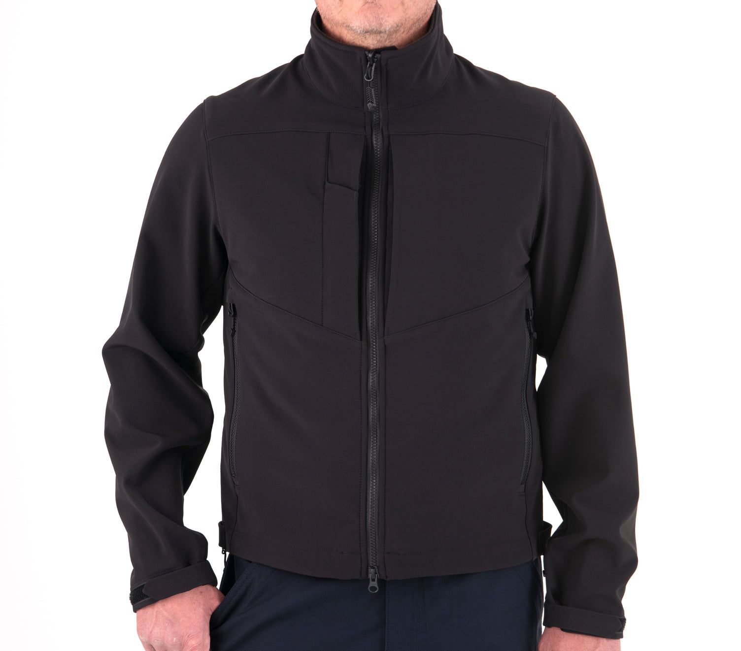 First Tactical - MEN’S SOFTSHELL JACKET SHORT - Black | Midnight Navy
