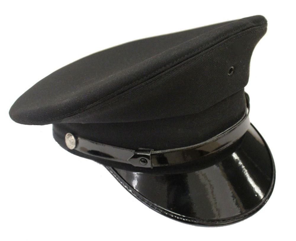 KEYSTONE UNIFORM ROUND FIRE DEPT. CAP BLACK