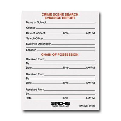 Sirchie - Combo Report/Chain of Possession 3 1/2 inch x 4 1/2 inch