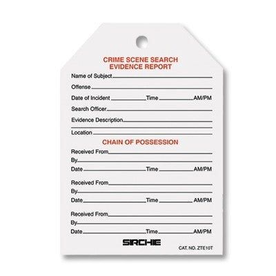 Sirchie - Combo Tag 3 1/2 inch x 5 inch