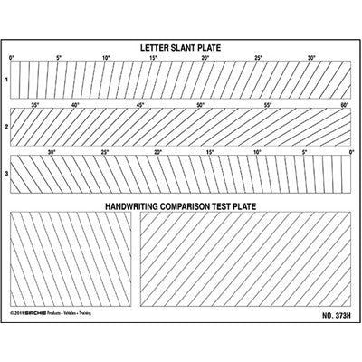 Sirchie - Handwriting Letter Slant and Comparison Plate