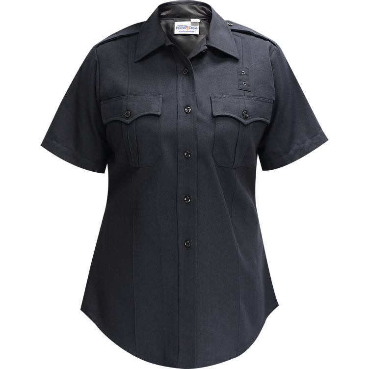 Justice Women's Short Sleeve Shirt w/ Traditional Collar - LAPD Navy - 44