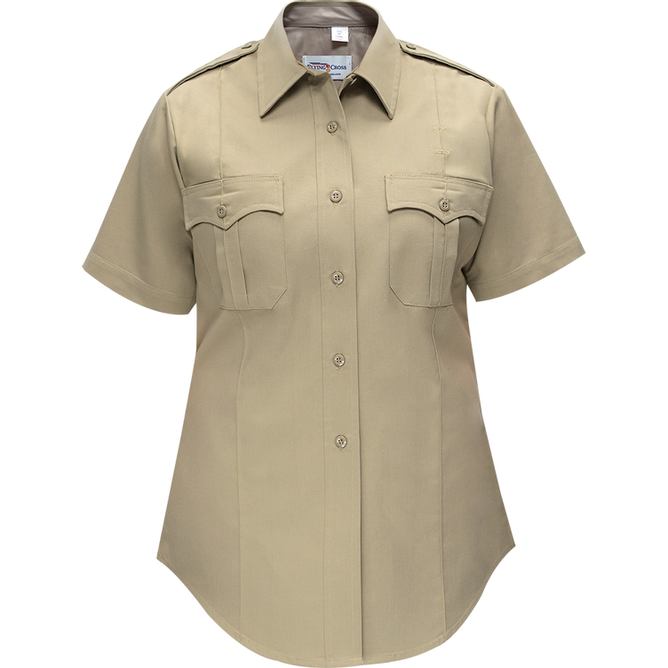 Command Women's Short Sleeve Shirt - Silver Tan - 38