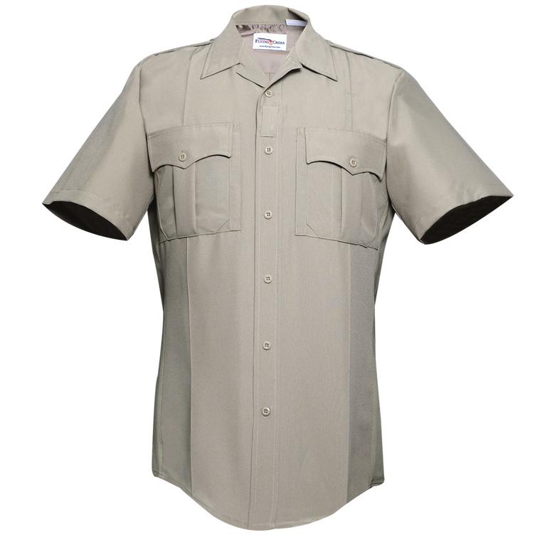 Command Women's Power Stretch Short Sleeve Shirt w/ Zipper - Silver Tan - 48