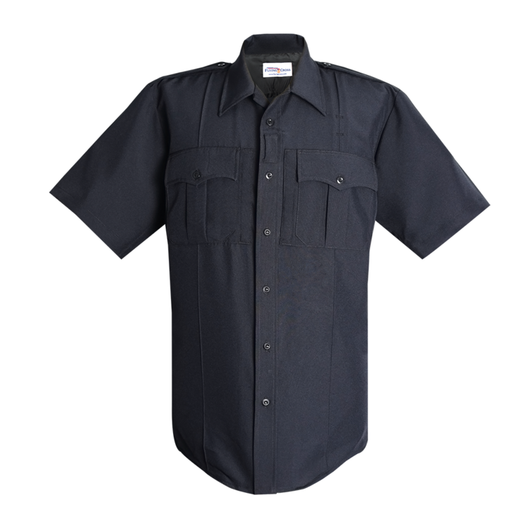Justice Women's Power Stretch Short Sleeve Shirt w/ Zipper - LAPD Navy - 44