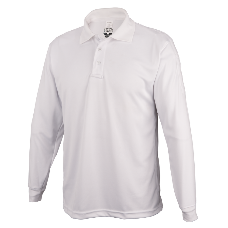 Long Sleeve Impact Polo - White - Large