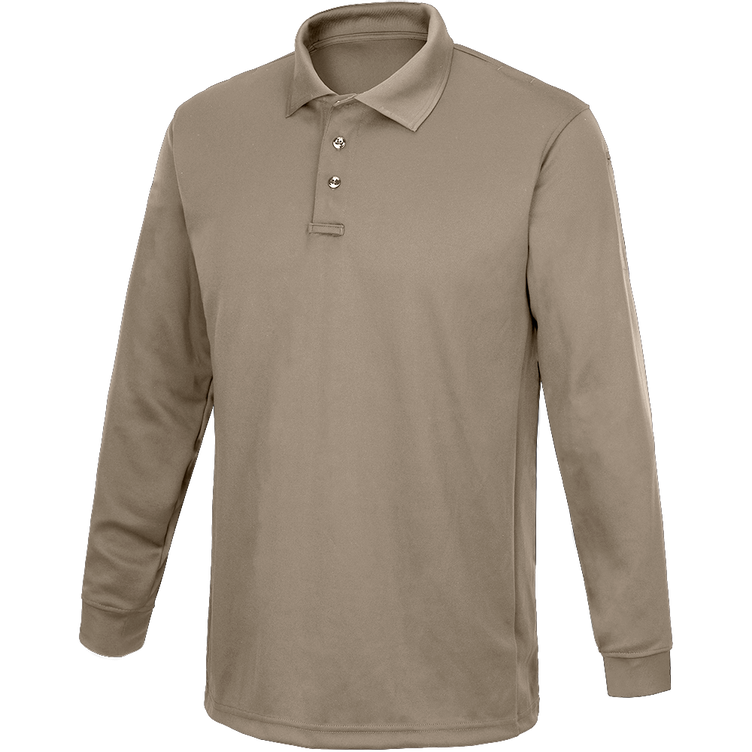 Long Sleeve Impact Polo - Silver Tan - Small