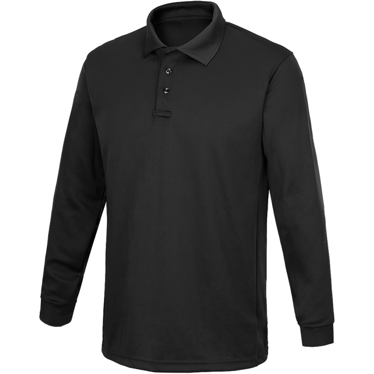 Long Sleeve Impact Polo - Black - X-Large