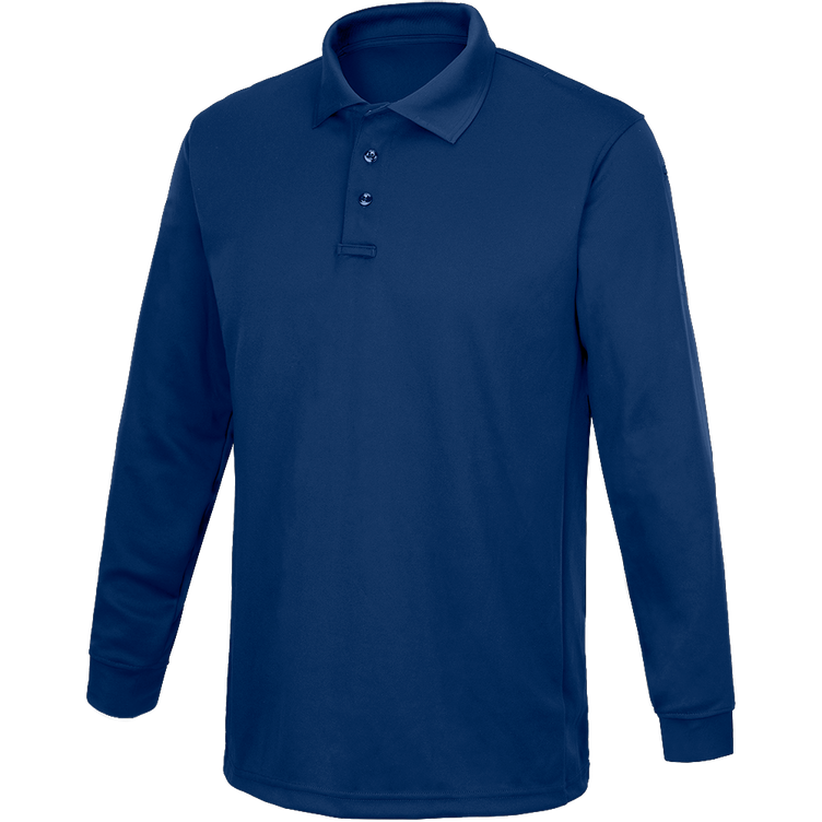 Long Sleeve Impact Polo - Royal Blue - X-Small