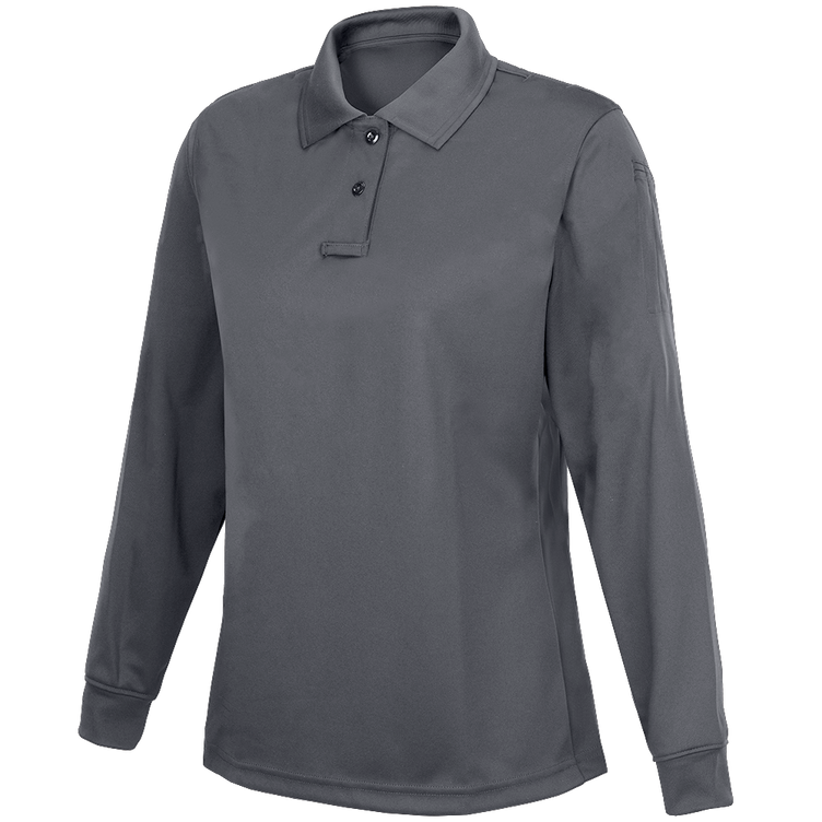Women's Long Sleeve Impact Polo - Gray - X-Large