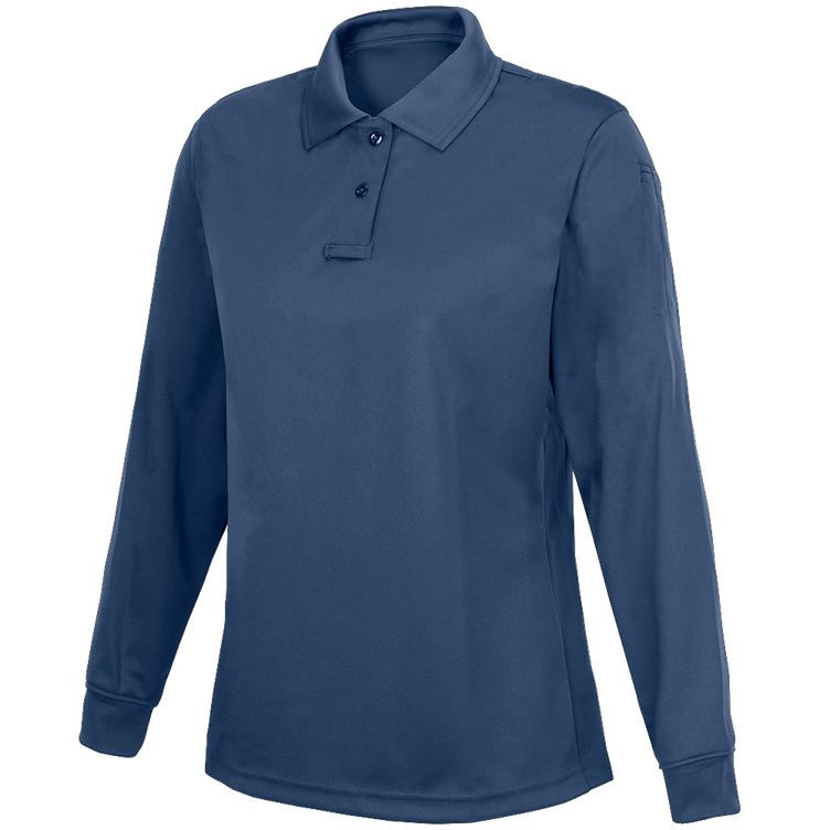 Women's Long Sleeve Impact Polo - French Blue - 3X-Large