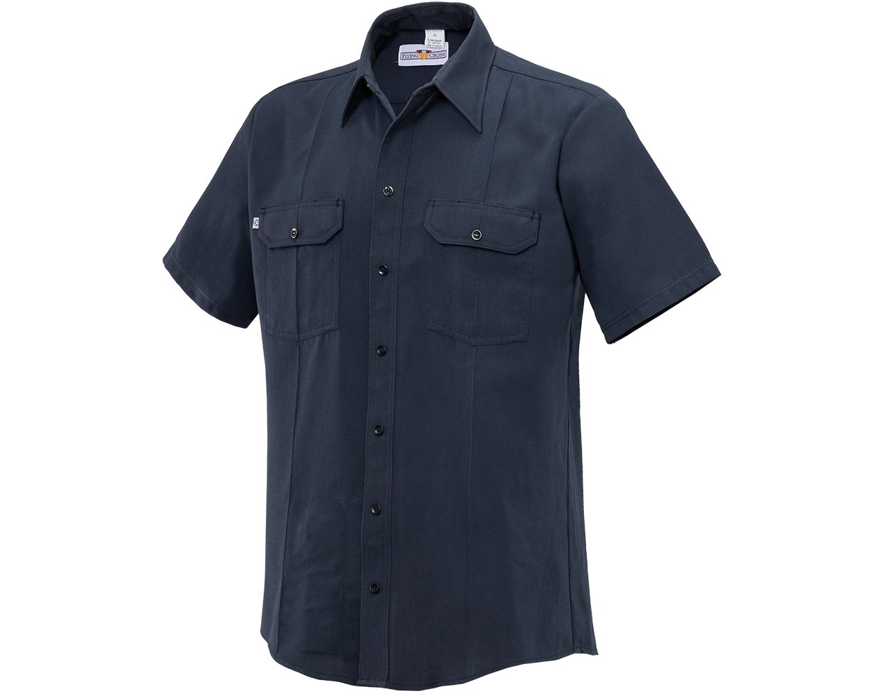 Cross Fire-Retardant Women's Button-Front Short Sleeve Woven Shirt - LAPD Navy - 44