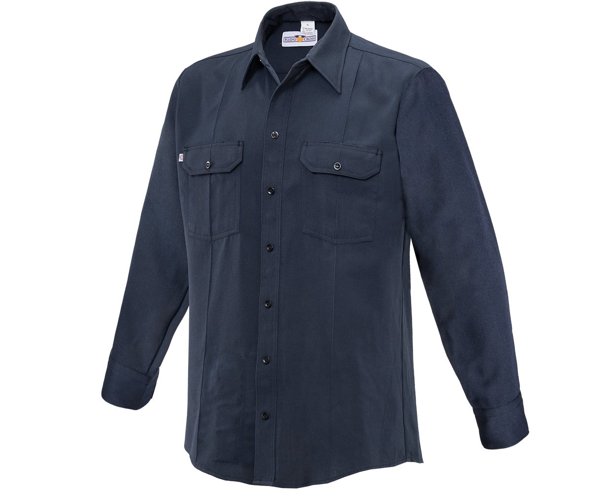 Cross Fire-Retardant Women's Button-Front Long Sleeve Woven Shirt - LAPD Navy