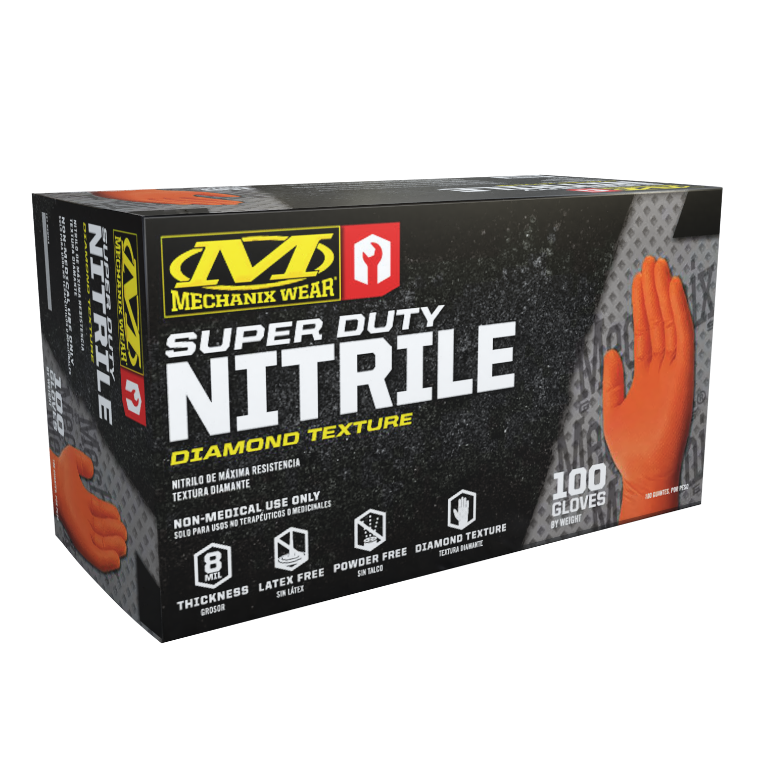 8 Mil Nitrile RDT Gloves - 100 Pack