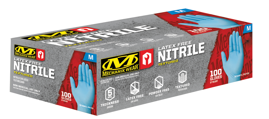 5 Mil Blue Nitrile Gloves - 100 Pack