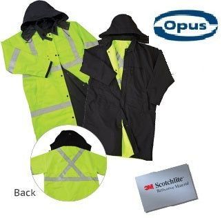 Reversible Safety Long Rain Jacket