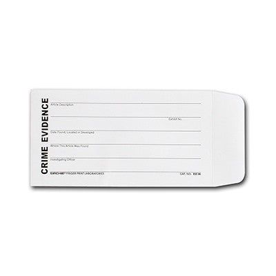 Sirchie - Preprinted White Evidence Envelope