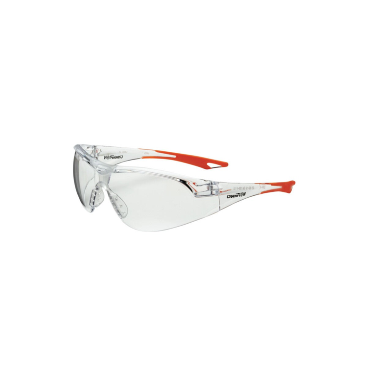 Champion Targets 40620 Youth Slim-Fit Small-Framed Ballistic Shooting Glasses, Clear/Orange