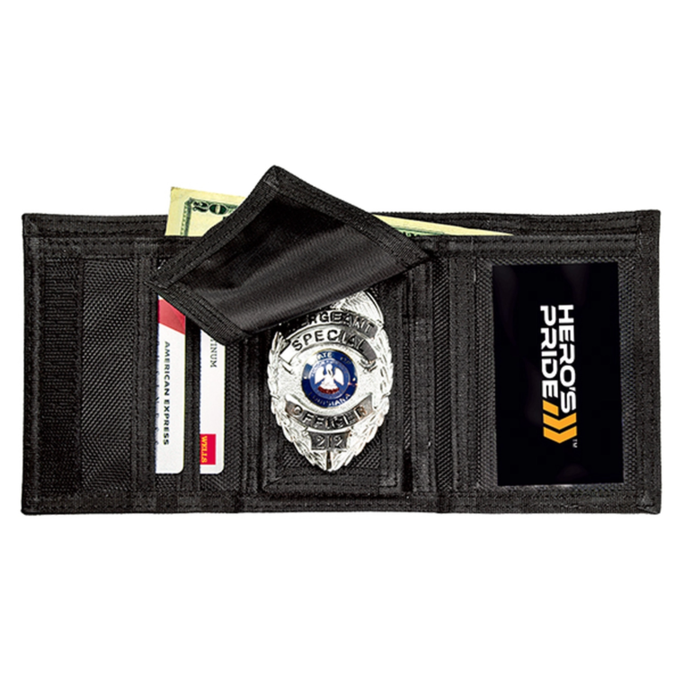 Deluxe Ballistic Tri-Fold Wallet w/ Removable Badge