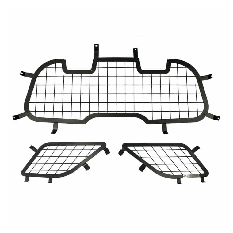 Chevy Tahoe PPV 2015 - 2020 Set of Three (rear cargo and rear sides) Window Guards, 11 Gauge Steel, Grid Pattern