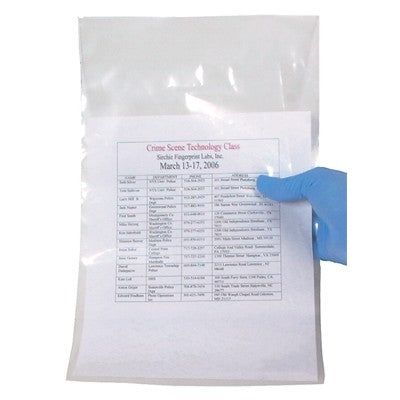 Sirchie - Questioned Document Bag 9 inch x 14 inch x 0.004 inch