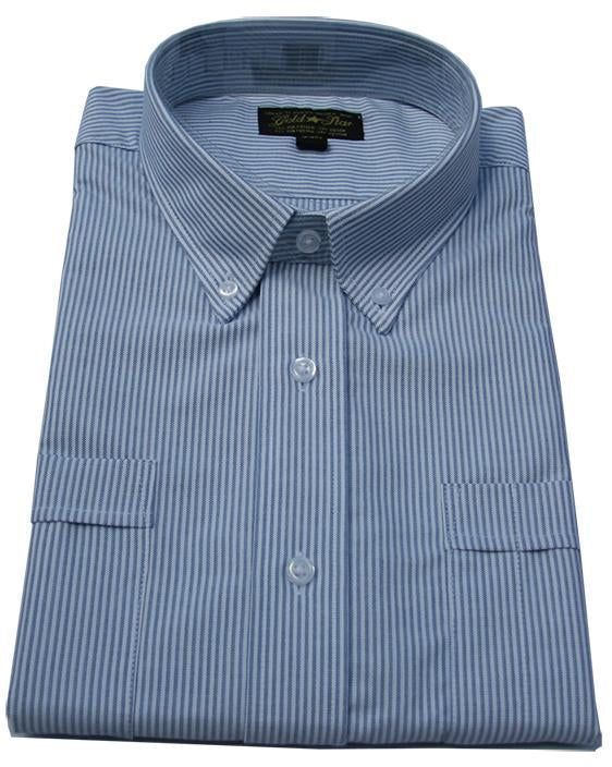 Gold Star Pattern Oxford Shirt - Long Sleeve