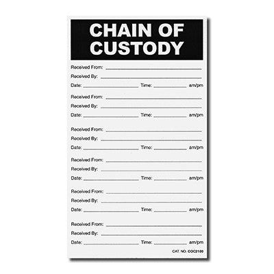 Sirchie - Chain of Custody Labels