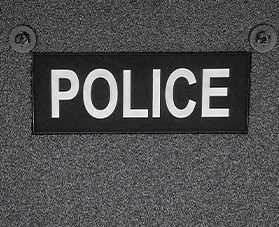 BlueRidge Shield 8''x11'' Large Removable ID Placard - POLICE