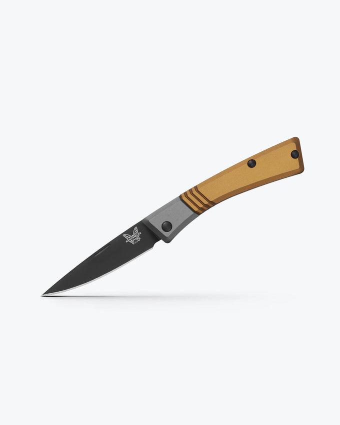 Benchmade 315BK-01 Successor - Burnt Brass Aluminum - DLC M390 Drop Point Blade