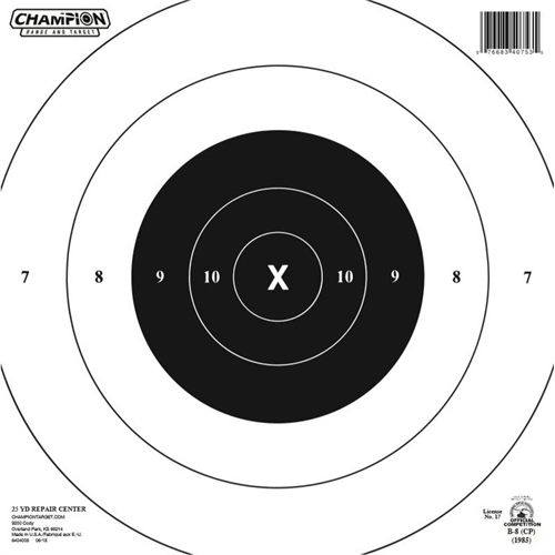 Champion Targets 40753 NRA (National Rifle Association) Targets, 25 Yard Timed & Rapid Fire Center, 12 Pack