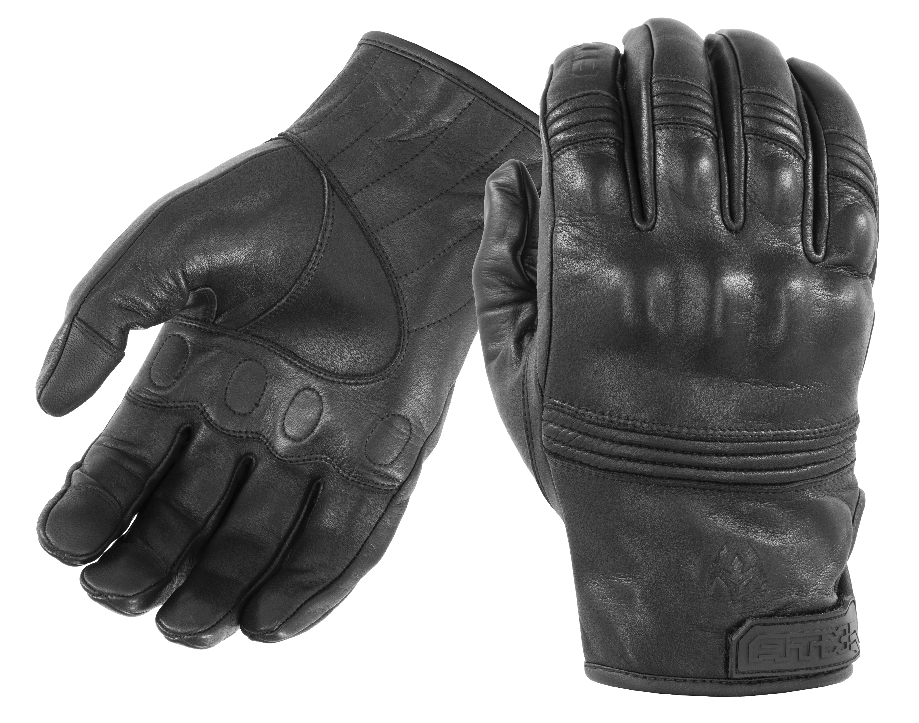 All-Leather Gloves with Knuckle Armor