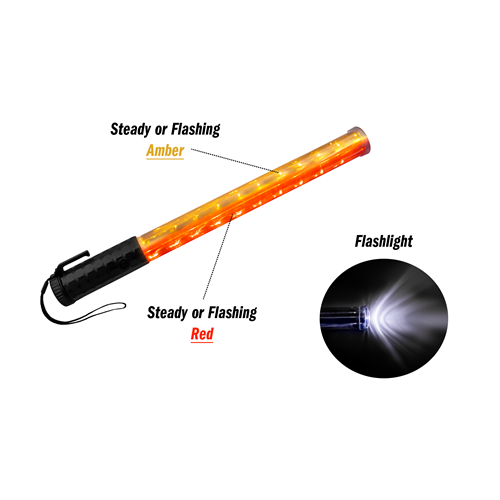 Flashback Five XL Light Baton (Red/Amber)
