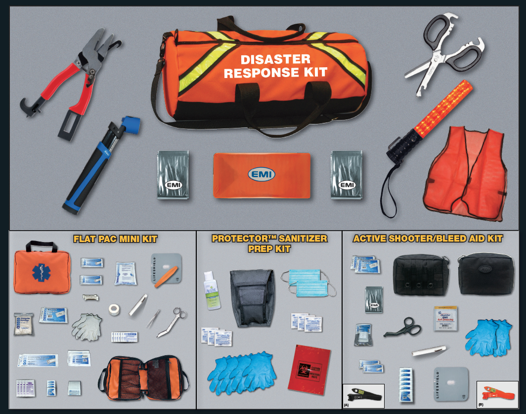 Disaster Response Kit - with S.T.A.T. Tourniquet (Black) A