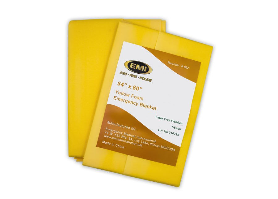 Yellow Foam Emergency Blanket