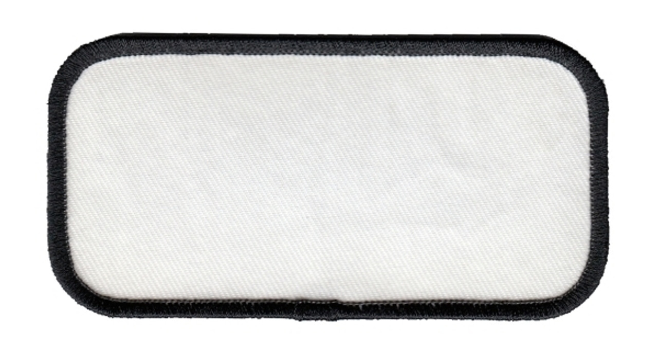 Blank Name Patch w/ Black Border - 4''x2''