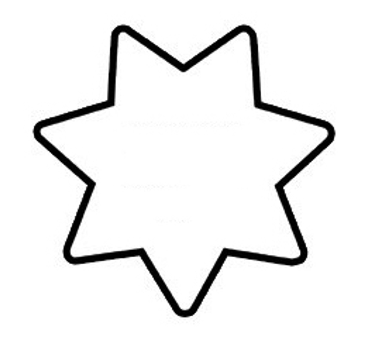 Deluxe Recessed Cutout Small Round Badge Holder - 7 Point Star