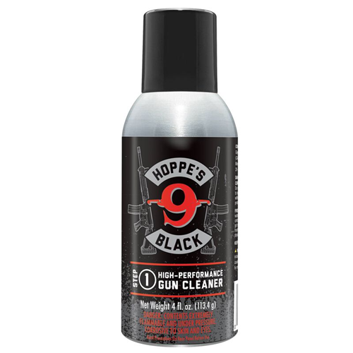 Black 4 oz Aerosol Gun Cleaner with Straw, Can