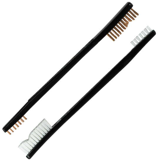 Double End Nylon and Bronze Gun Brush Combo Set