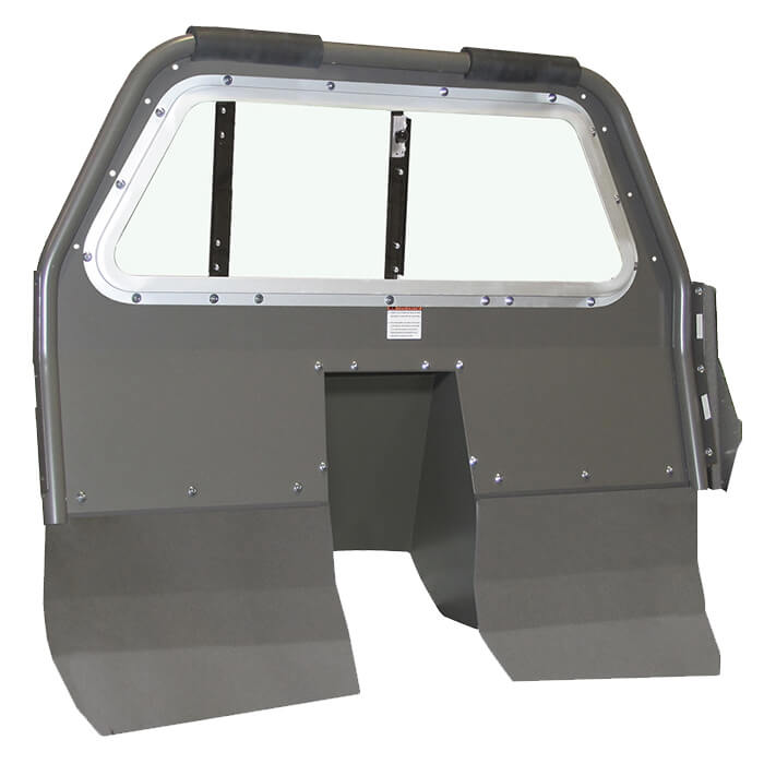 Space Saver Standard Prisoner Transport Partition - Center Sliding Poly Window