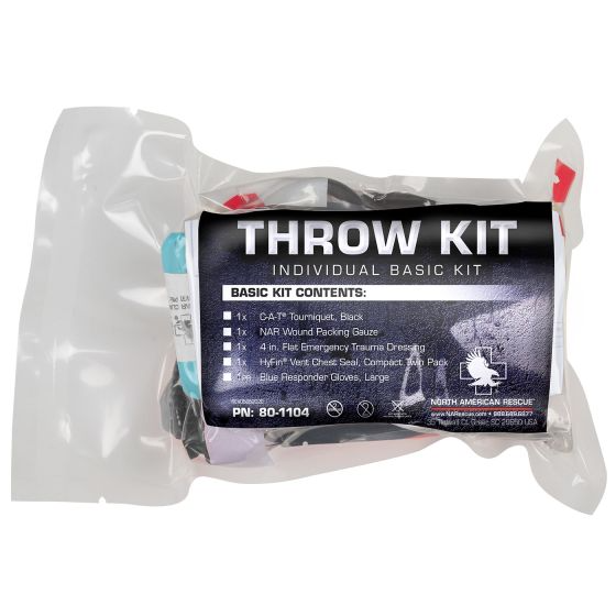 Basic Individual Throw Kit w/ Wound Packing Gauze