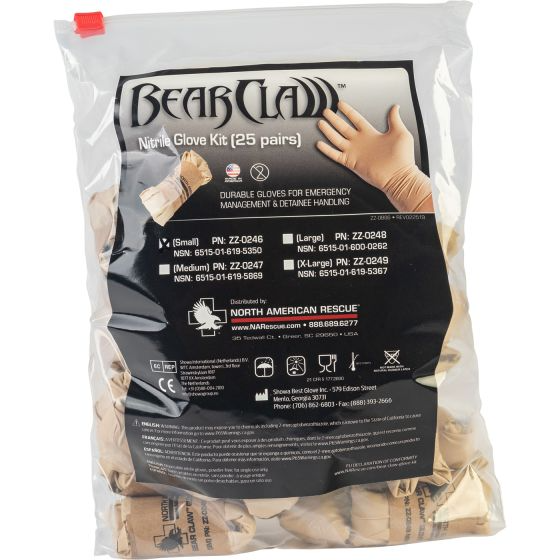 Bear Claw Ultimate Nitrile Gloves - Sand - 25 Pack