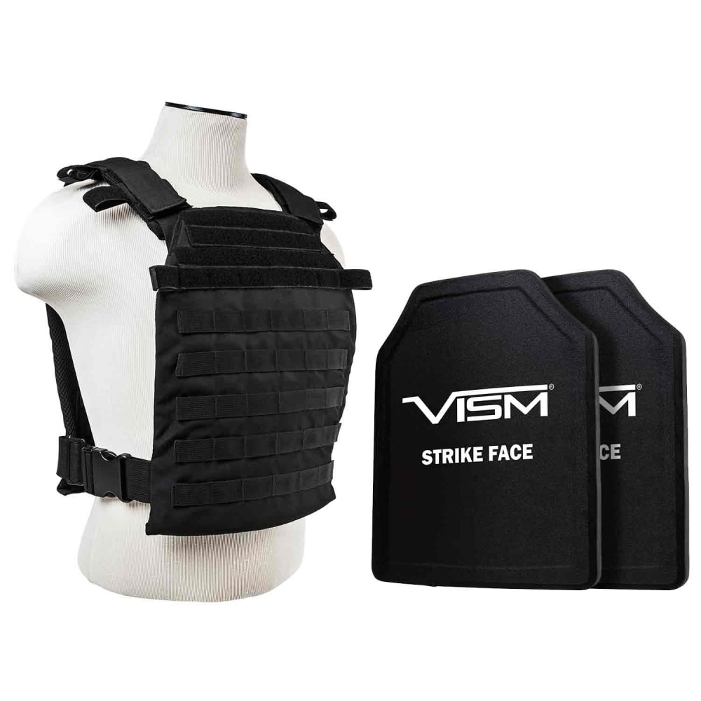Fast Plate Carrier w/10''X12'' Level III+ PE STR's Cut 2X Hard Balllistic Plates