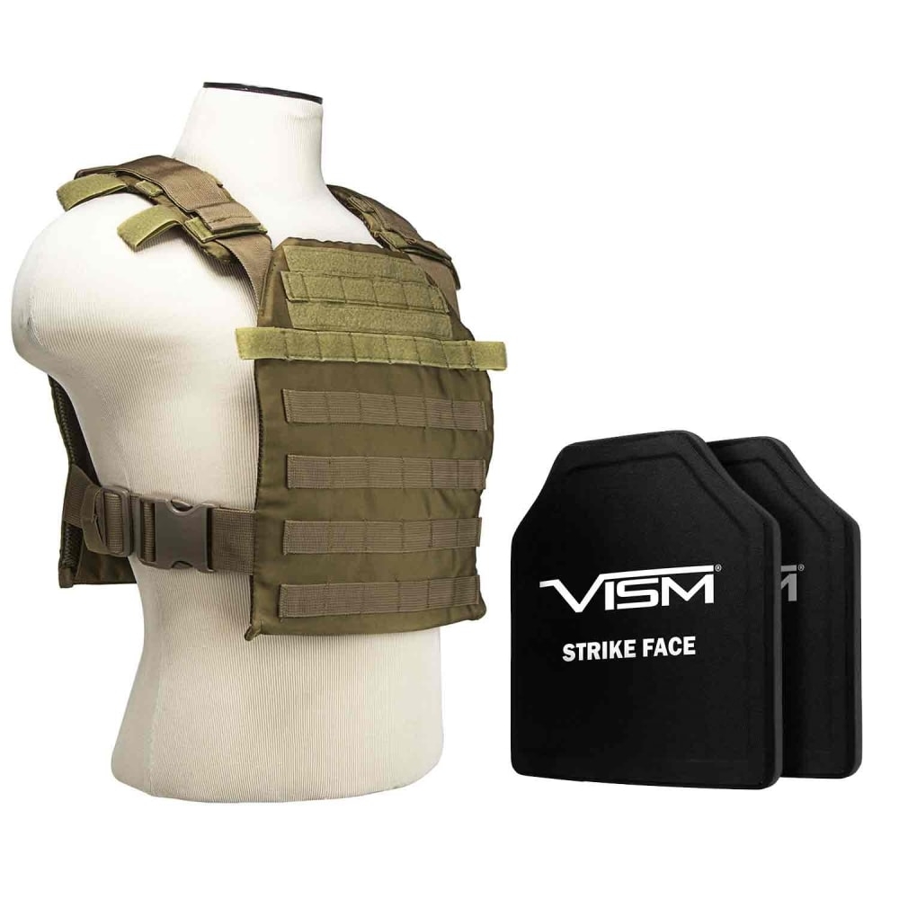 Fast Plate Carrier w/11''X14'' Level III+ PE STR's Cut 2X Hard Balllistic Plates