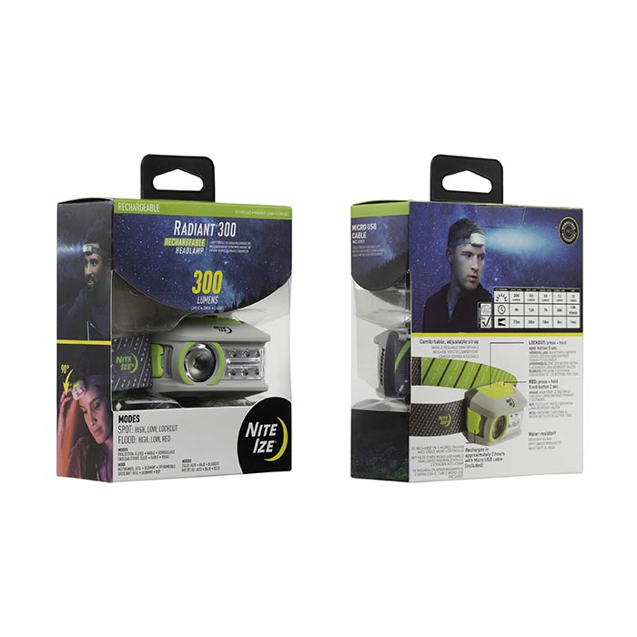 Radiant 300 Rechargeable Headlamp - Lime