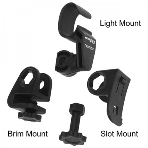 Multi-Angle Helmet Mount for Accessory Slot or Brim