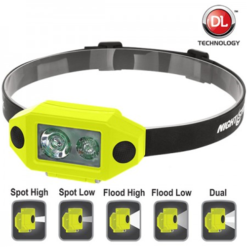 X-Series Intrinsically Safe Low-Profile Dual-Light Headlamp