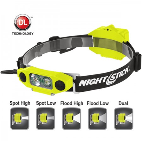 DICATA Intrinsically Safe Low-Profile Dual-Light Headlamp
