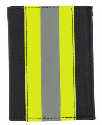 Trifold Black Matrix Firefighter Wallet w/ Single ID & CC Slots - 3.50''x4.50''